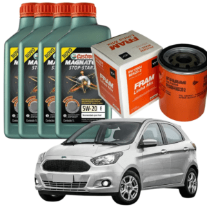 Kit Troca De Óleo e Filtro 5W20+ PH10907 Ford Ka 2015 Em Diante com correia banhada à óleo