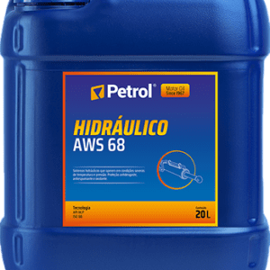 Embalagem azul de galão de 20 litros Lubrificante Hidráulico AWS 68 Petrol.
